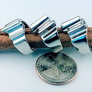 Three Silver Plated Rings Size 7.